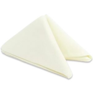 Elegant ivory napkins that complement refined event table styling.