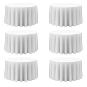 Minimal white round tablecloth perfect for elegant weddings, modern events, and timeless table styling.